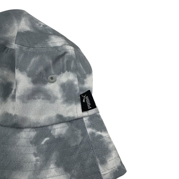 Puma Tie Dye Bucket Hat Gray Embroidered Shrooms Bees Garden Unisex One Size - Picture 7 of 8